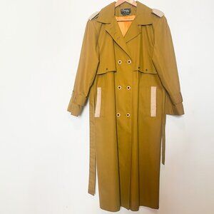 VINTAGE Dark Mustard Double-Breasted Oversized Trenchcoat